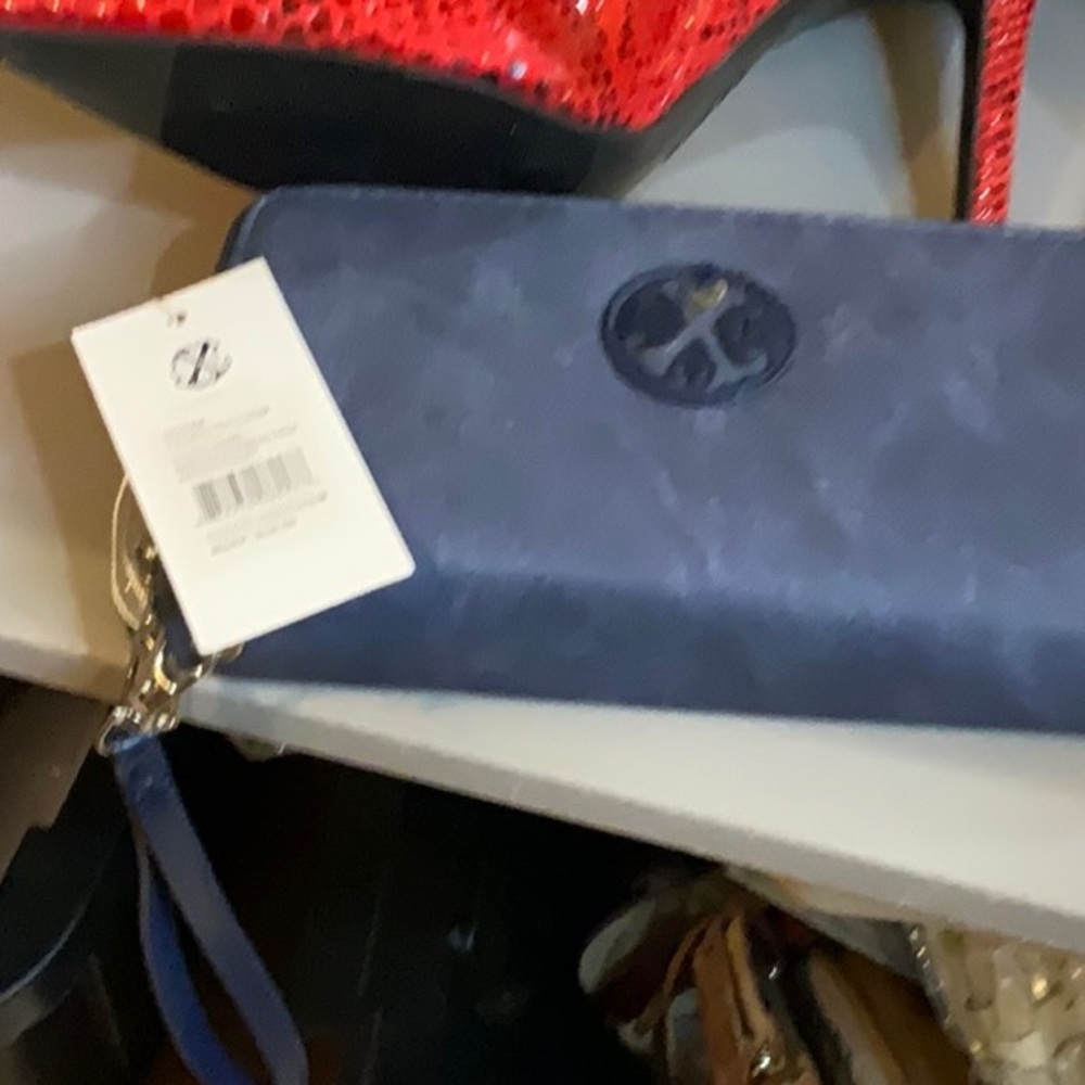 HB138. Christian Lacroix double zip wallet faux leather wallet